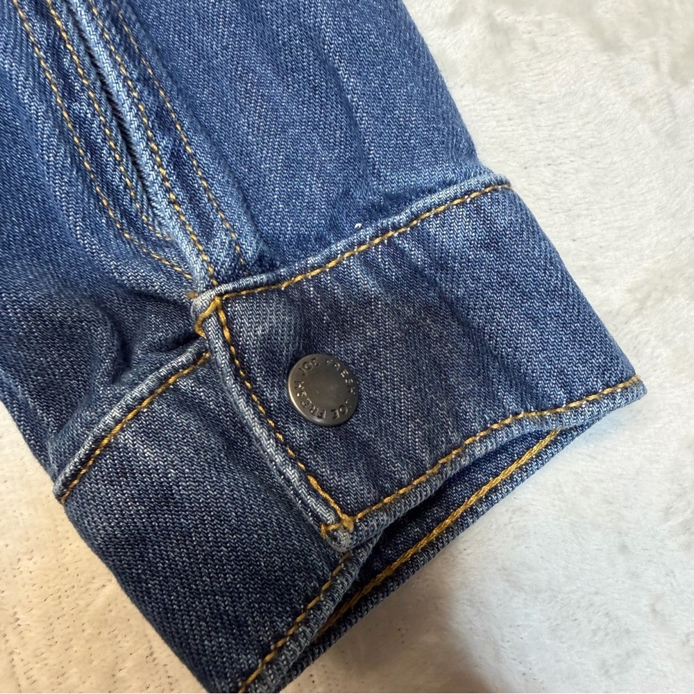 3/27$ Joe Fresh Kids Blue Denim Shirt Dress size XL (14) - Picture 7 of 8